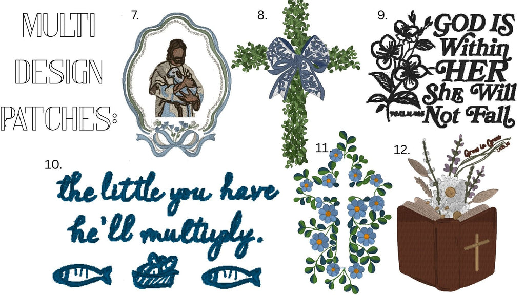 Patchwork Bible Bag | Custom Embroidered Small Tote | Made to Order