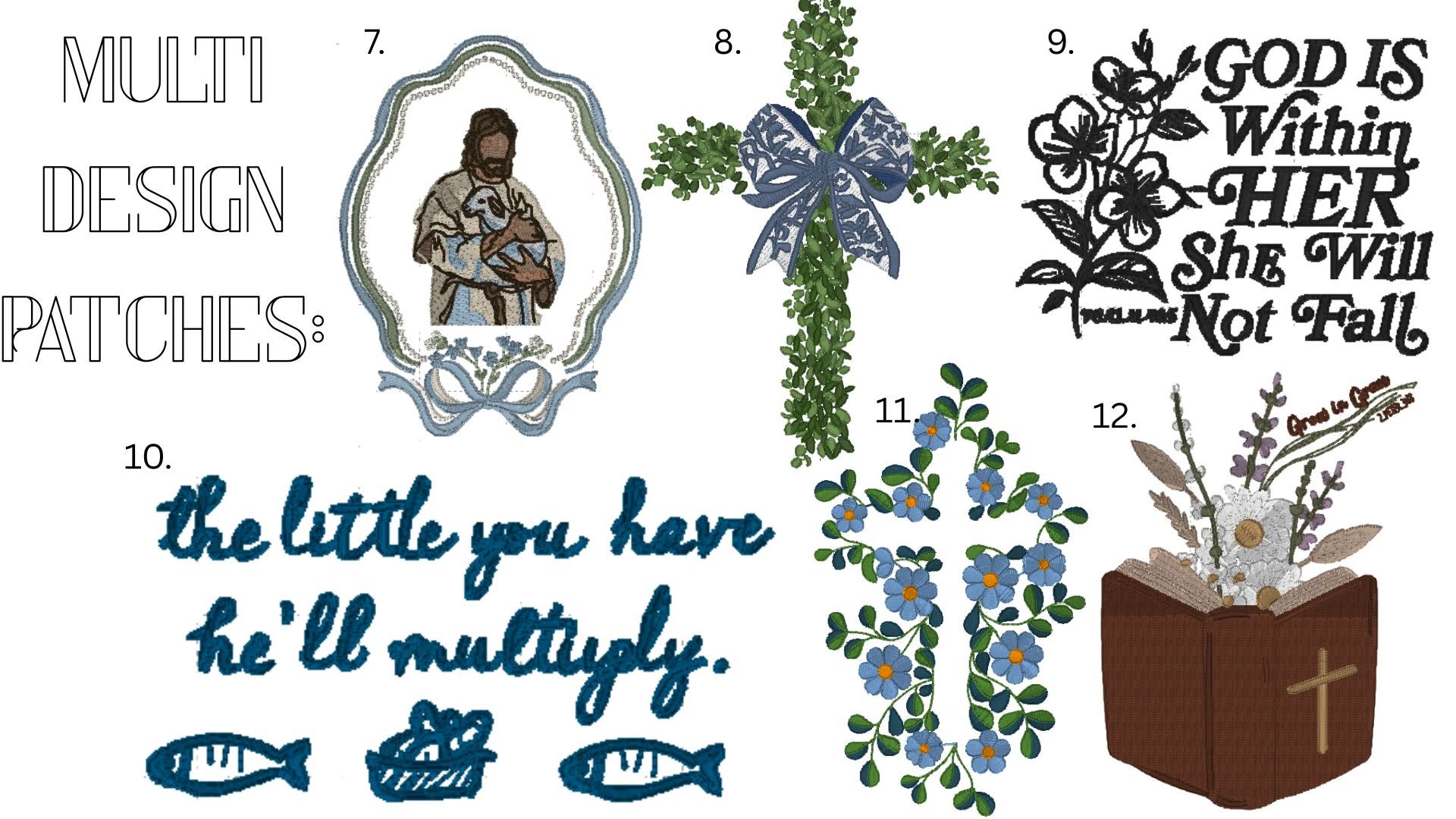 Patchwork Bible Bag | Custom Embroidered Small Tote | Made to Order