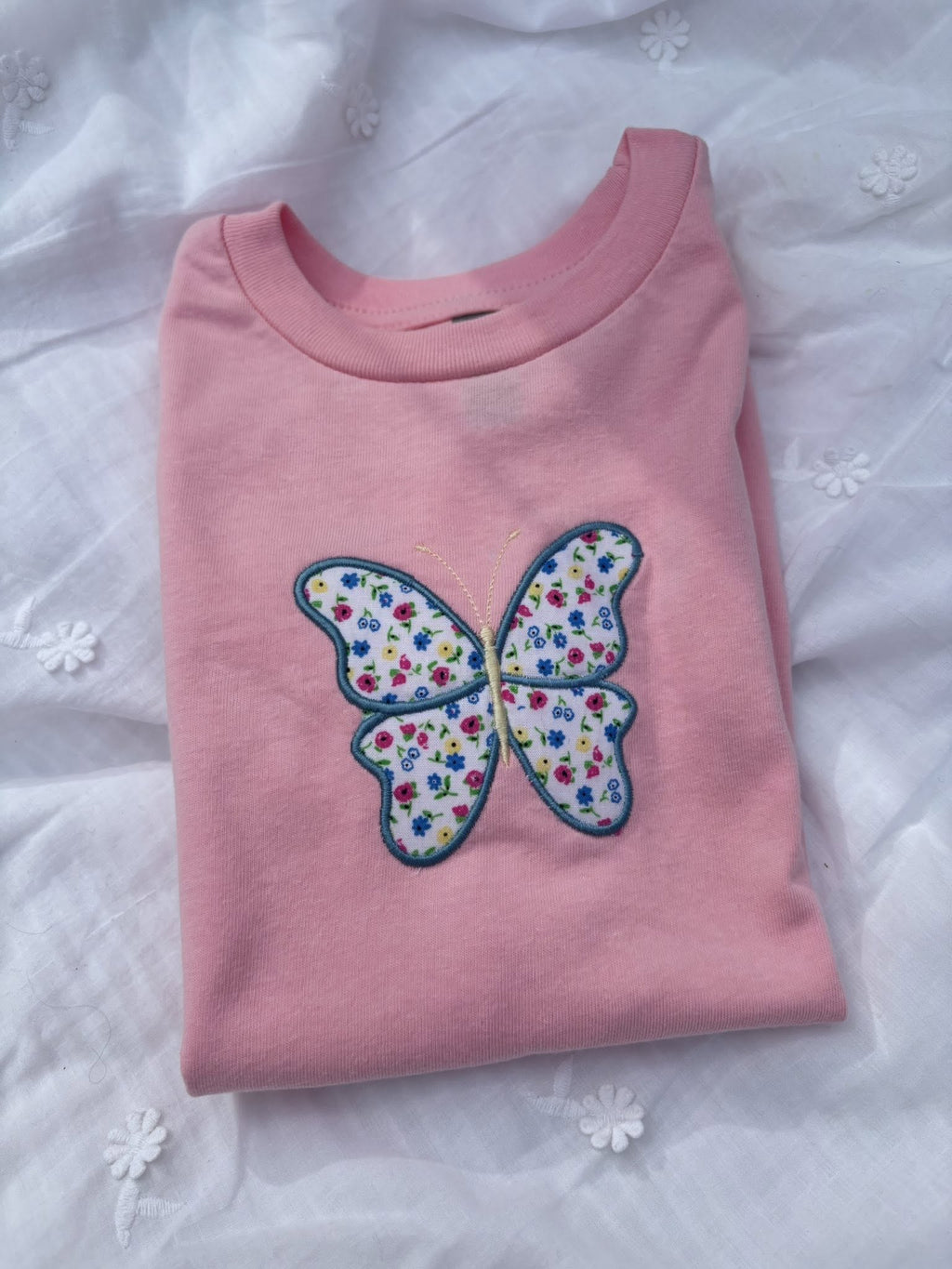 Little Girls Butterfly Shirt | Applique, Embroidered Clothes