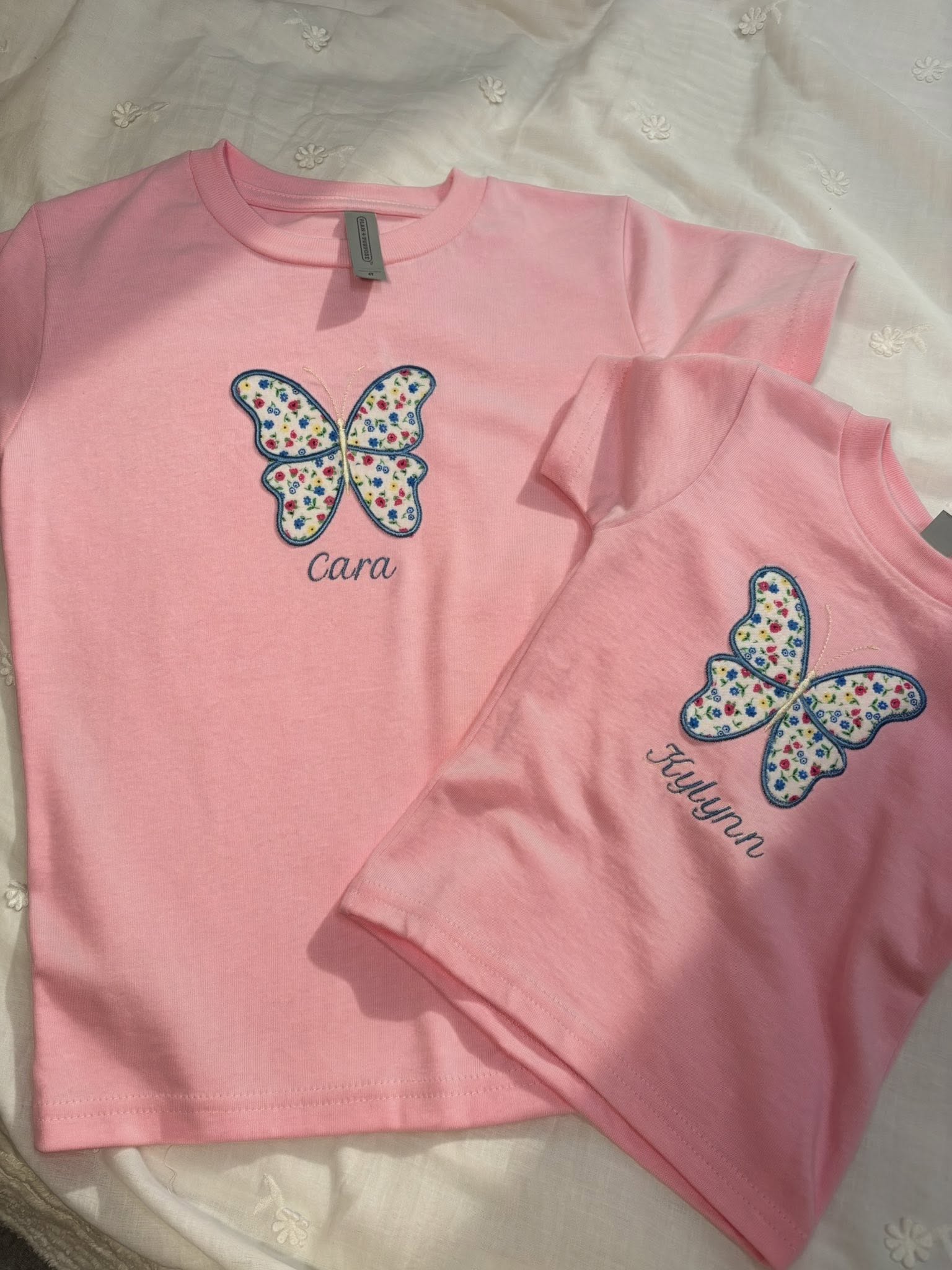 Little Girls Butterfly Shirt | Applique, Embroidered Clothes