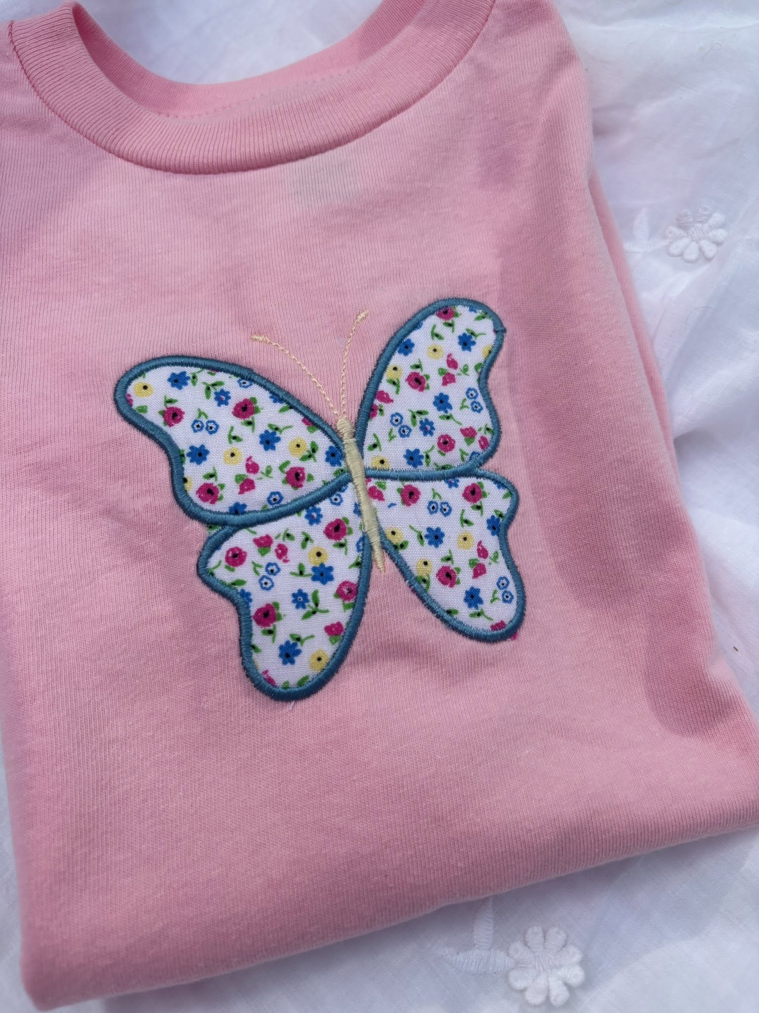 Little Girls Butterfly Shirt | Applique, Embroidered Clothes