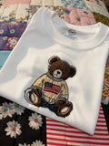 Americana Bear Embroidered Shirt | Kids & Adult Teddy Bear Tee