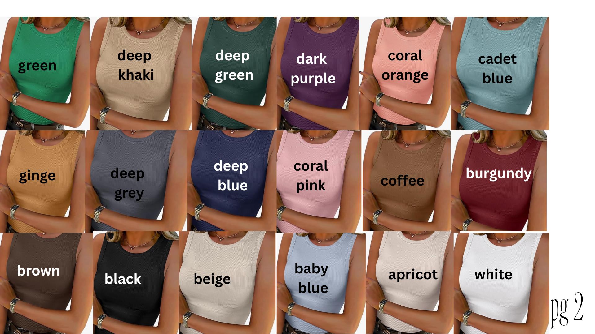 USA Embroidered Ribbed Tank Top & Fitted Tee | Made to Order